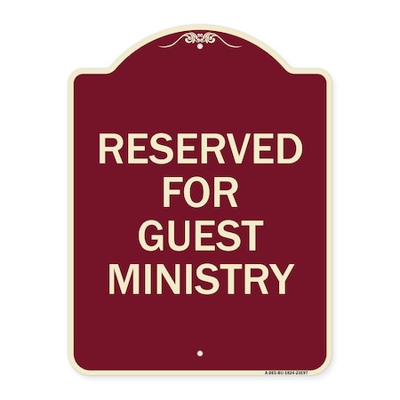 Reserved For Guest Ministry Heavy-Gauge Aluminum Architectural Sign